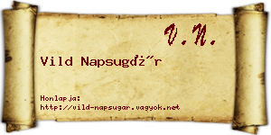 Vild Napsugár névjegykártya